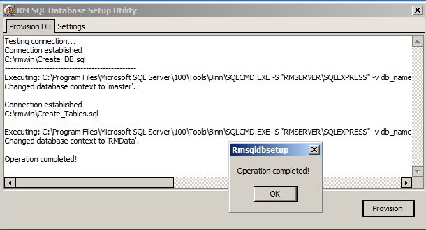 Provision Sql Database